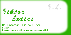 viktor ladics business card